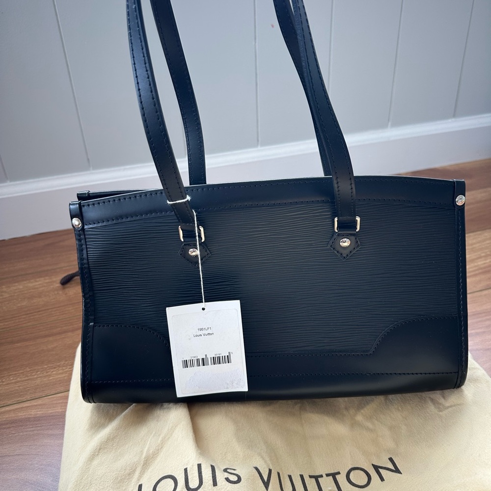 Louis Vuitton Black Shoulder Bag with Structured Design